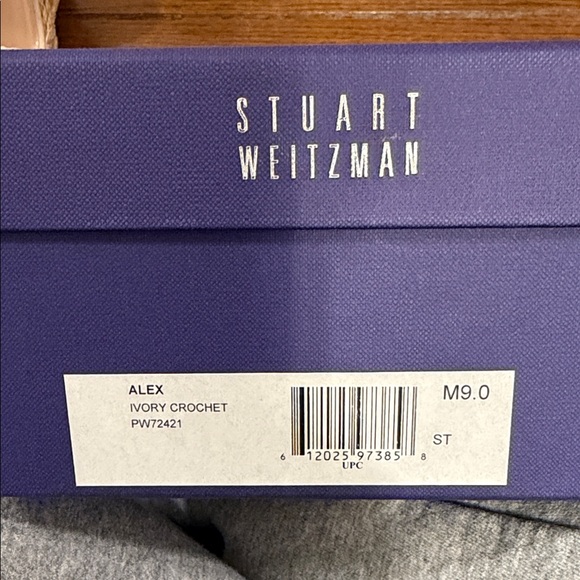 Stuart Weitzman Alex Crochet Wedge Sandals, Sz 9 - Picture 8 of 8